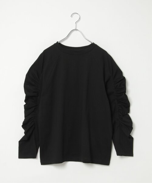 VENCEEXCHANGE（ヴァンスエクスチェンジ）の「天竺袖ギャザーラグランT（Tシャツ/カットソー・レディース・ブルー/グレー/ブラック/オフホワイト・FREE）」の17枚目の写真