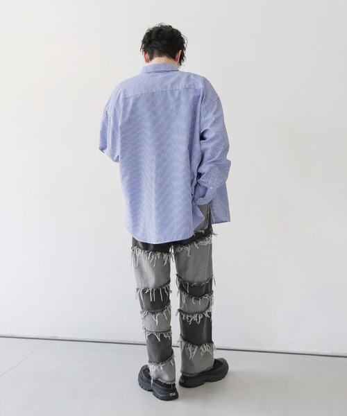 ASTRONOMY(アストロノミー)の「Buyer's Select/10ozデニム フリンジ切替パンツ(デニムパンツ・メンズ・ブラック系/ブラック系2/ネイビー系/ブラック系3/ネイビー系2・L/M)」の19枚目の写真
