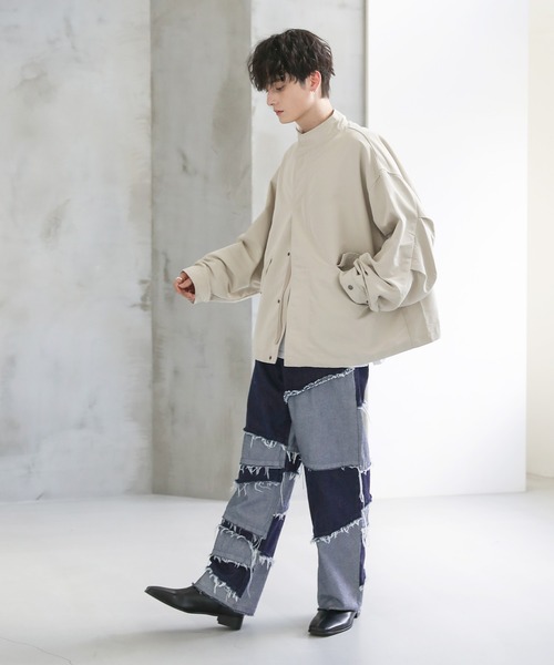 ASTRONOMY(アストロノミー)の「Buyer's Select/10ozデニム フリンジ切替パンツ(デニムパンツ・メンズ・ブラック系/ブラック系2/ネイビー系/ブラック系3/ネイビー系2・L/M)」の6枚目の写真