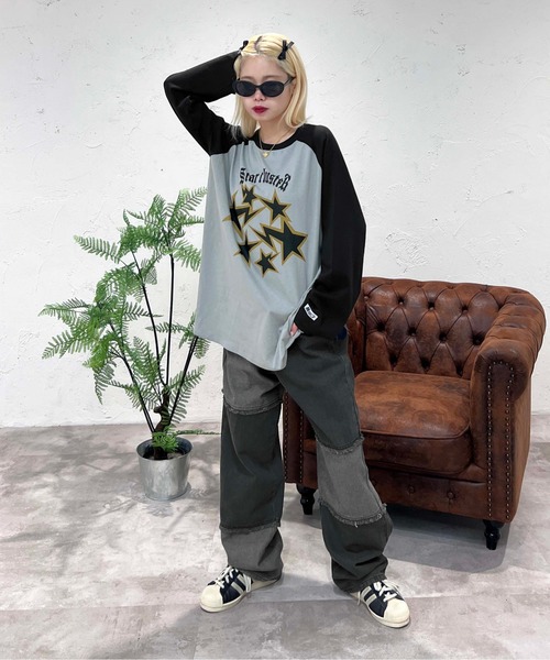 sedacle(セダクル)の「リメイク風 配色切り替えデニム(デニムパンツ・メンズ・インディゴブルー/ブラック・LARGE/MEDIUM)」の15枚目の写真