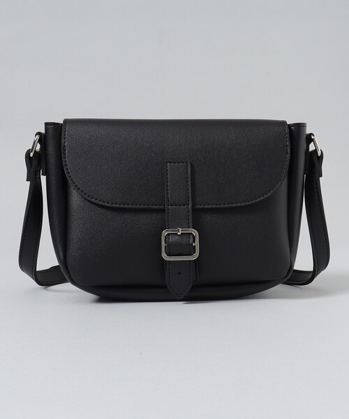 THE SHOP TK (ザ ショップ ティーケー )の「◆【ユニセックスでおすすめ!】フェイクレザーサッチェルバッグ/フラップショルダーバッグ(ショルダーバッグ・メンズ・ブラウン系その他/ブラック・00)」の2枚目の写真