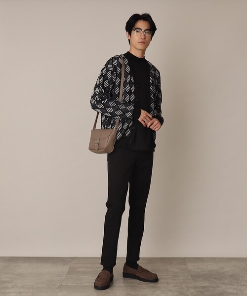 THE SHOP TK (ザ ショップ ティーケー )の「◆【ユニセックスでおすすめ!】フェイクレザーサッチェルバッグ/フラップショルダーバッグ(ショルダーバッグ・メンズ・ブラウン系その他/ブラック・00)」の12枚目の写真