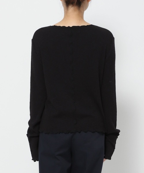 LOWRYS FARM（ローリーズファーム）の「ソデボタンメロークルーＬＳ  970296（Tシャツ/カットソー・レディース・ブラウン/ブラック/アイボリー・FREE）」の8枚目の写真