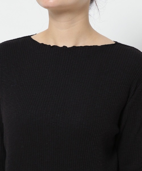 LOWRYS FARM（ローリーズファーム）の「ソデボタンメロークルーＬＳ  970296（Tシャツ/カットソー・レディース・ブラウン/ブラック/アイボリー・FREE）」の9枚目の写真