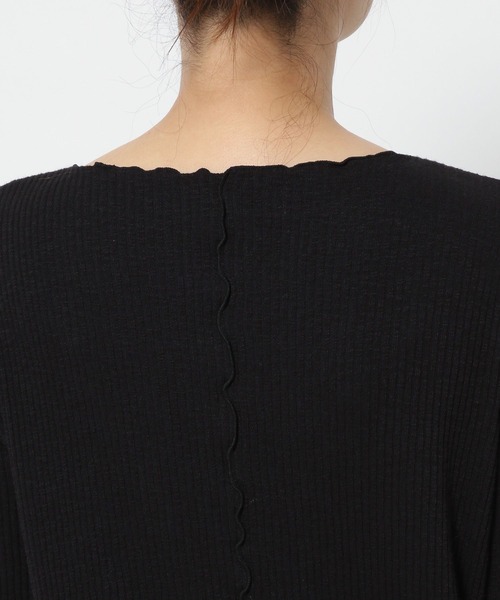 LOWRYS FARM（ローリーズファーム）の「ソデボタンメロークルーＬＳ  970296（Tシャツ/カットソー・レディース・ブラウン/ブラック/アイボリー・FREE）」の12枚目の写真