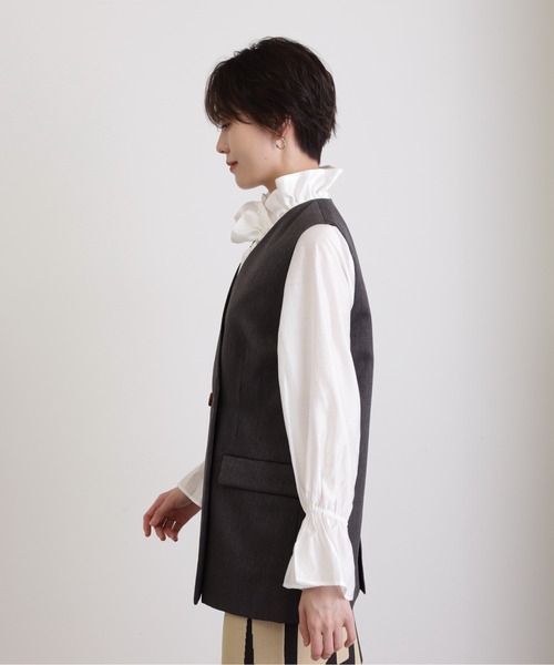 N.（N. Natural Beauty Basic）（エヌエヌナチュラルビューティーベーシック）の「◆ノーカラージレ（ベスト・レディース・グレー/ブラウン・MEDIUM）」の11枚目の写真