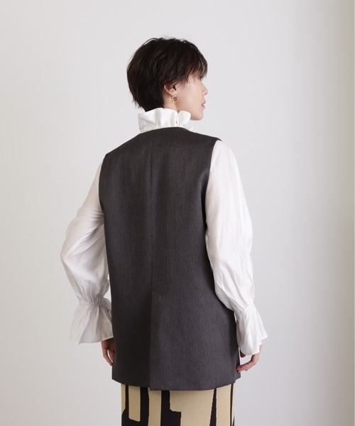 N.（N. Natural Beauty Basic）（エヌエヌナチュラルビューティーベーシック）の「◆ノーカラージレ（ベスト・レディース・グレー/ブラウン・MEDIUM）」の12枚目の写真
