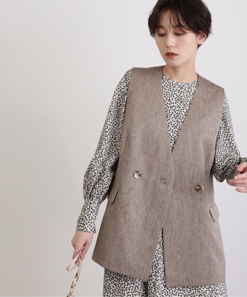 N.（N. Natural Beauty Basic）（エヌエヌナチュラルビューティーベーシック）の「◆ノーカラージレ（ベスト・レディース・グレー/ブラウン・MEDIUM）」の19枚目の写真