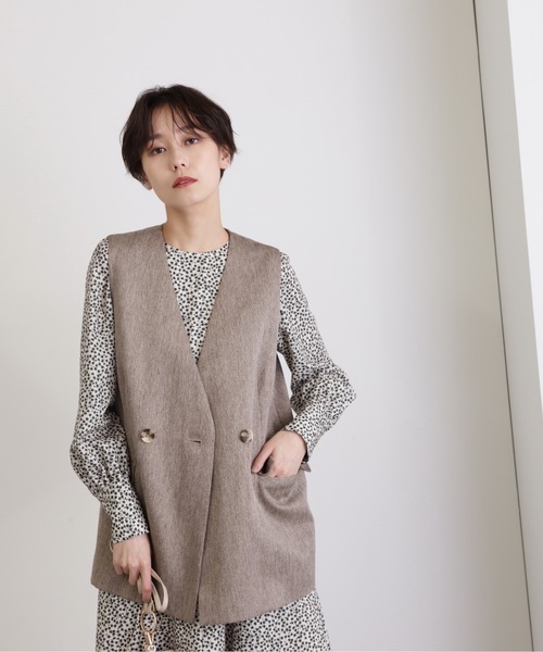 N.（N. Natural Beauty Basic）（エヌエヌナチュラルビューティーベーシック）の「◆ノーカラージレ（ベスト・レディース・グレー/ブラウン・MEDIUM）」の20枚目の写真