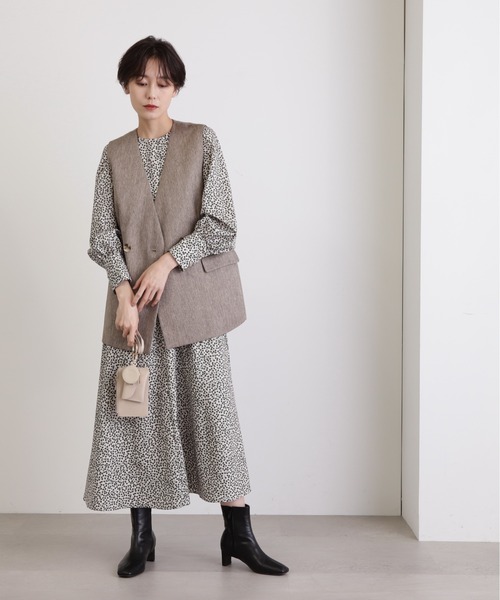 N.（N. Natural Beauty Basic）（エヌエヌナチュラルビューティーベーシック）の「◆ノーカラージレ（ベスト・レディース・グレー/ブラウン・MEDIUM）」の21枚目の写真