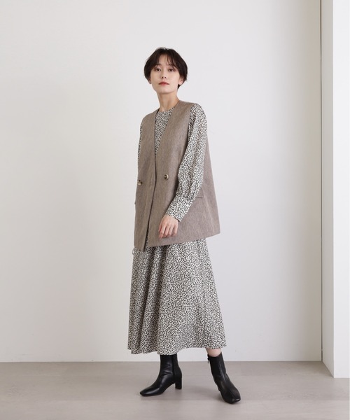 N.（N. Natural Beauty Basic）（エヌエヌナチュラルビューティーベーシック）の「◆ノーカラージレ（ベスト・レディース・グレー/ブラウン・MEDIUM）」の22枚目の写真