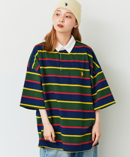 U.S. POLO ASSN.(ユーエスポロアッスン)の「半袖ポロシャツ(ポロシャツ・メンズ・グリーン・MEDIUM)」の1枚目の写真