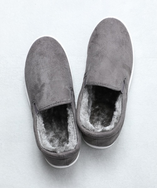 FORECAST(フォーキャスト)の「【FORECAST】ボア スリッポンシューズ SLIP ON ※6460(スリッポン・メンズ・ブラック/グレー・M/L/LL)」の2枚目の写真