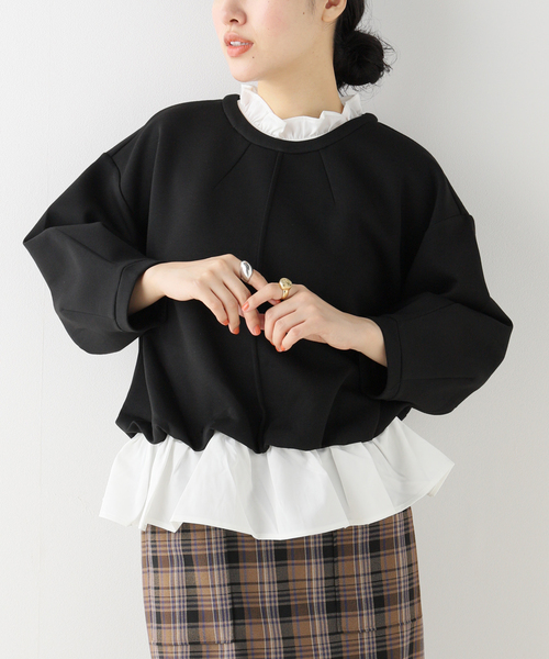 TORRAZZO DONNA - 2way プルオーバー (ブラック) TORRAZZO DONNA/トラッゾドンナ】2WAY プルオーバー（Tシャツ