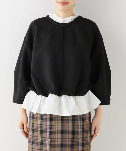 TORRAZZO DONNA - 2way プルオーバー (ブラック) TORRAZZO DONNA/トラッゾドンナ】2WAY プルオーバー（Tシャツ