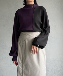 &g'aime | 【&g’aime】ボックスシルエットバイカラーニットトップス(ニット/セーター)