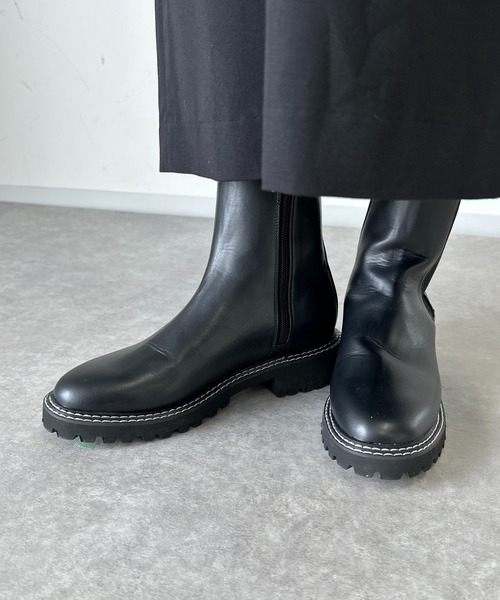 un dix cors（アンディコール）の「EVOL/タンクソールサイドゴアブーツ（ブーツ・レディース・アイボリー/ブラック・M/L/S）」の9枚目の写真