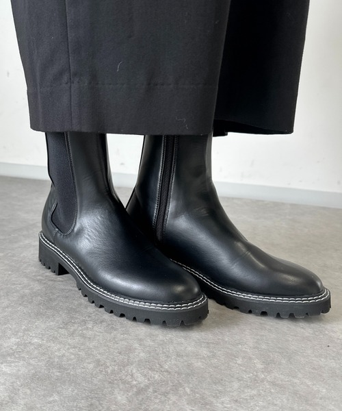 un dix cors（アンディコール）の「EVOL/タンクソールサイドゴアブーツ（ブーツ・レディース・アイボリー/ブラック・M/L/S）」の10枚目の写真