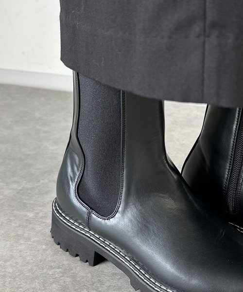 un dix cors（アンディコール）の「EVOL/タンクソールサイドゴアブーツ（ブーツ・レディース・アイボリー/ブラック・M/L/S）」の11枚目の写真