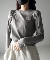 me+em select（ミームセレクト）の「※※OBE刺繍 ミニロゴ長袖Ｔシャツ【 韓国製 】（Tシャツ/カットソー）」