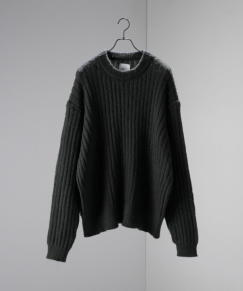 ENDER PRODUCTS（エンダープロダクツ）の「モヘアライクローゲージビッグクルーネックプルオーバーニット【ENDER PRODUCTS/エンダープロダクツ】（ニット/セーター・メンズ・ブルー/レッド/ブラック/アイボリー・M/L）」の8枚目の写真