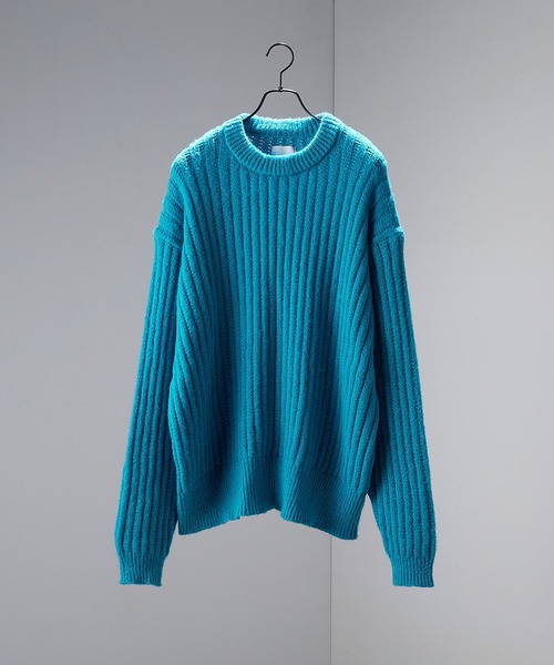 ENDER PRODUCTS（エンダープロダクツ）の「モヘアライクローゲージビッグクルーネックプルオーバーニット【ENDER PRODUCTS/エンダープロダクツ】（ニット/セーター・メンズ・ブルー/レッド/ブラック/アイボリー・M/L）」の11枚目の写真