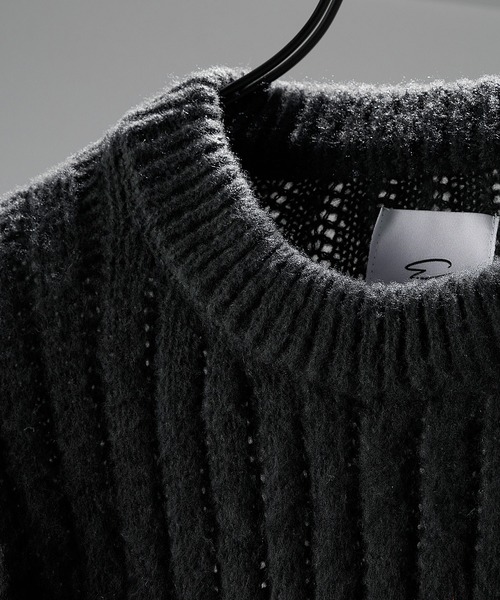 ENDER PRODUCTS（エンダープロダクツ）の「モヘアライクローゲージビッグクルーネックプルオーバーニット【ENDER PRODUCTS/エンダープロダクツ】（ニット/セーター・メンズ・ブルー/レッド/ブラック/アイボリー・M/L）」の18枚目の写真