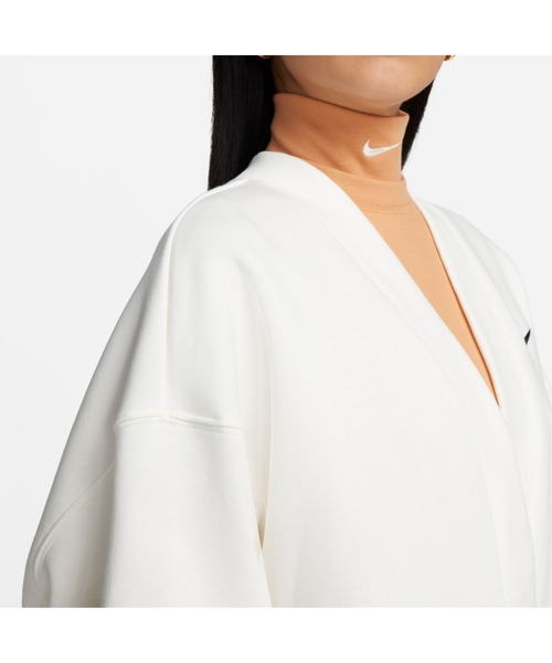 NIKE（ナイキ）の「NIKE/ナイキ WS NSW フリースL/S カーディガン（カーディガン/ボレロ・レディース・オフホワイト/ブラック・XL/L/M/S）」の9枚目の写真
