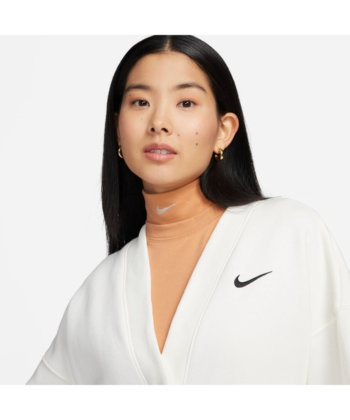 NIKE（ナイキ）の「NIKE/ナイキ WS NSW フリースL/S カーディガン（カーディガン/ボレロ・レディース・オフホワイト/ブラック・XL/L/M/S）」の11枚目の写真