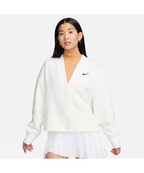 NIKE（ナイキ）の「NIKE/ナイキ WS NSW フリースL/S カーディガン（カーディガン/ボレロ・レディース・オフホワイト/ブラック・XL/L/M/S）」の12枚目の写真