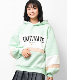 裏起毛切り替えフーディー