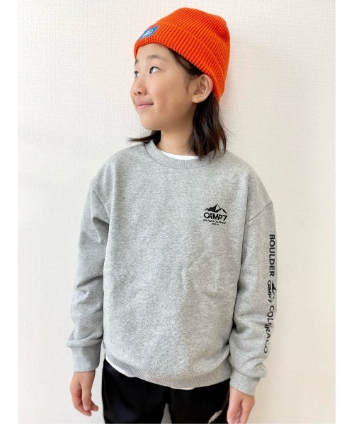 CAMP7（キャンプセブン）の「【CAMP7】バックモチーフロゴスウェット（スウェット・キッズ・グレー/ブラック・160/130/140/120/110/150）」の12枚目の写真