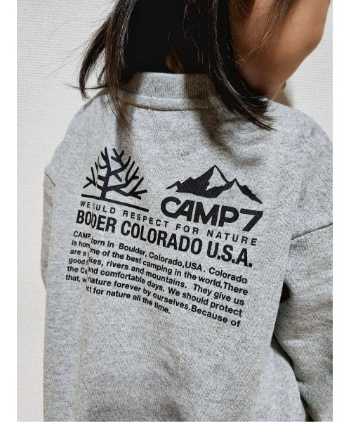CAMP7（キャンプセブン）の「【CAMP7】バックモチーフロゴスウェット（スウェット・キッズ・グレー/ブラック・160/130/140/120/110/150）」の19枚目の写真