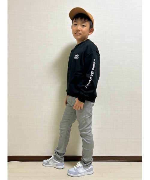 CAMP7（キャンプセブン）の「【CAMP7】バックモチーフロゴスウェット（スウェット・キッズ・グレー/ブラック・160/130/140/120/110/150）」の6枚目の写真