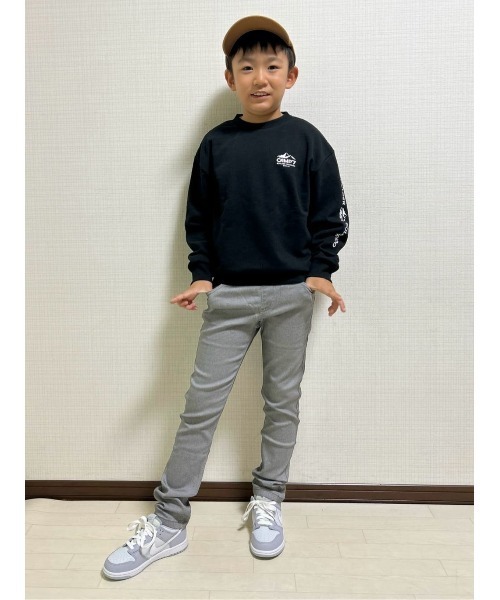 CAMP7（キャンプセブン）の「【CAMP7】バックモチーフロゴスウェット（スウェット・キッズ・グレー/ブラック・160/130/140/120/110/150）」の4枚目の写真