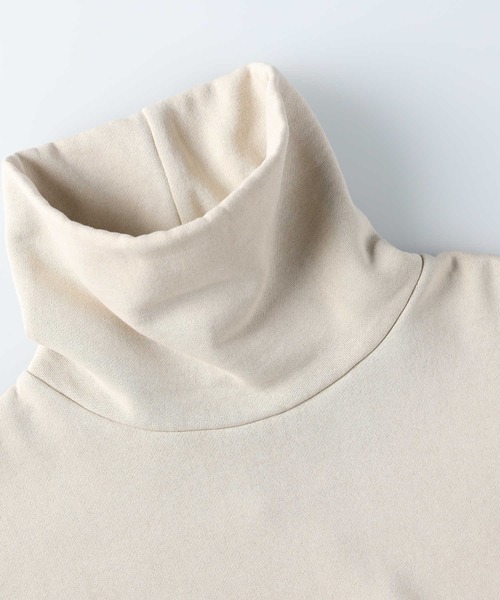 BACK NUMBER(バックナンバー)の「【BACK NUMBER】【エアリースウェット】製品染めタートルネックスウェット(スウェット・レディース・ダークグレー/キナリ・L/M)」の11枚目の写真