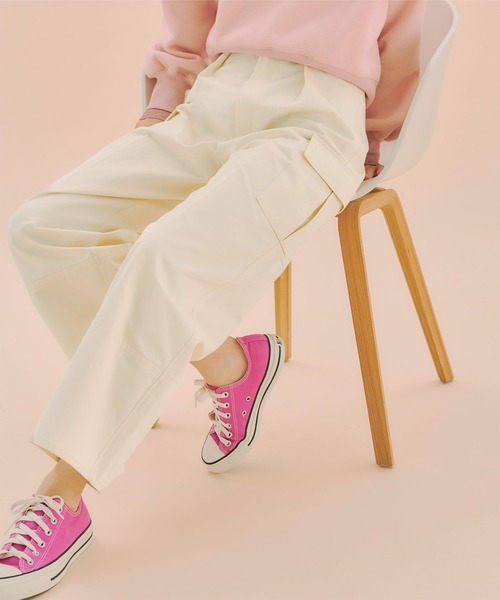 titivate(ティティベイト)の「タックカーゴパンツ(カーゴパンツ・レディース・ピンク/アイボリー/ベージュ・PS(XS-S)/S/M/L)」の8枚目の写真