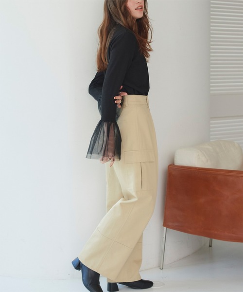 titivate(ティティベイト)の「タックカーゴパンツ(カーゴパンツ・レディース・ピンク/アイボリー/ベージュ・PS(XS-S)/S/M/L)」の20枚目の写真