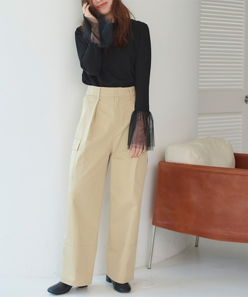 titivate(ティティベイト)の「タックカーゴパンツ(カーゴパンツ・レディース・ピンク/アイボリー/ベージュ・PS(XS-S)/S/M/L)」の21枚目の写真