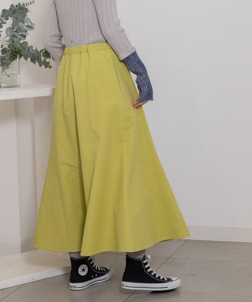 POU DOU DOU（プードゥドゥ）の「プラバックルベルトフレアヘムスカート（スカート・レディース・インディゴブルー/キナリ/イエロー/ブラック・3）」の21枚目の写真