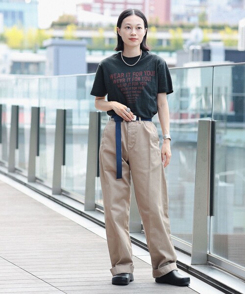 BEAMS BOY（ビームスボーイ）の「ラインロゴ ショートスリーブ Tシャツ（Tシャツ/カットソー・レディース・オフホワイト/ブラック/ピンク・FREE）」の11枚目の写真