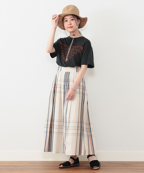 BEAMS BOY（ビームスボーイ）の「ラインロゴ ショートスリーブ Tシャツ（Tシャツ/カットソー・レディース・オフホワイト/ブラック/ピンク・FREE）」の15枚目の写真