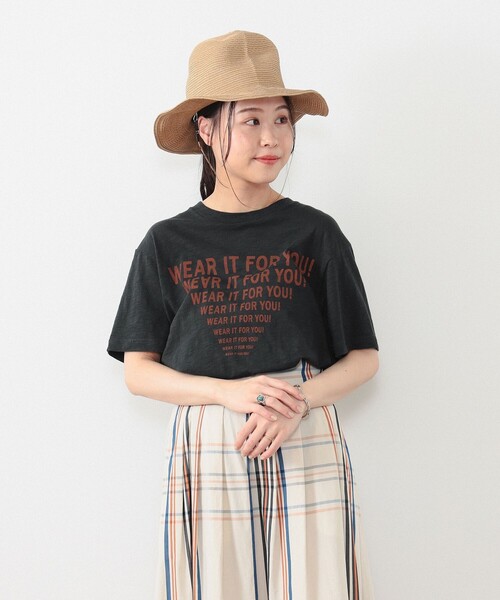 BEAMS BOY（ビームスボーイ）の「ラインロゴ ショートスリーブ Tシャツ（Tシャツ/カットソー・レディース・オフホワイト/ブラック/ピンク・FREE）」の8枚目の写真