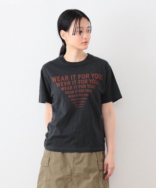 BEAMS BOY（ビームスボーイ）の「ラインロゴ ショートスリーブ Tシャツ（Tシャツ/カットソー・レディース・オフホワイト/ブラック/ピンク・FREE）」の21枚目の写真