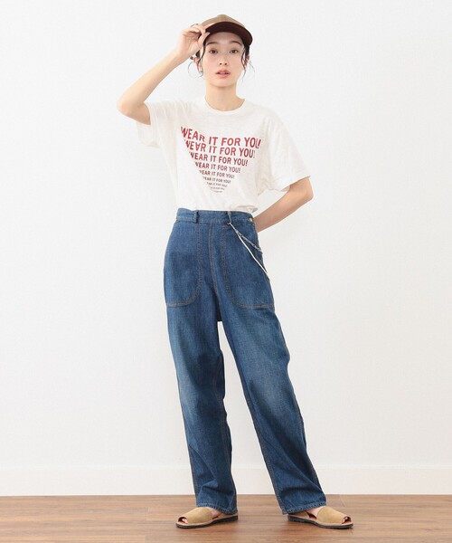 BEAMS BOY（ビームスボーイ）の「ラインロゴ ショートスリーブ Tシャツ（Tシャツ/カットソー・レディース・オフホワイト/ブラック/ピンク・FREE）」の20枚目の写真