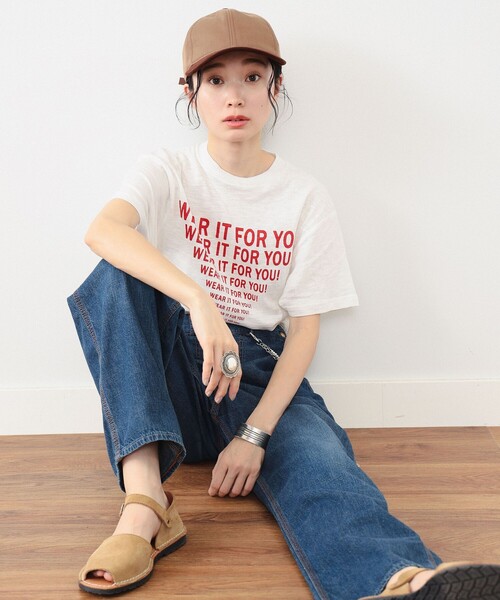 BEAMS BOY（ビームスボーイ）の「ラインロゴ ショートスリーブ Tシャツ（Tシャツ/カットソー・レディース・オフホワイト/ブラック/ピンク・FREE）」の22枚目の写真