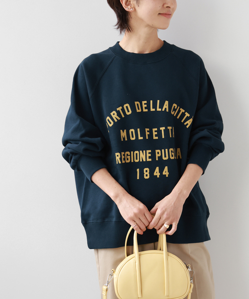 JOURNAL STANDARD relume（ジャーナルスタンダード　レリューム）の「《追加》ラグランスリーブロゴスウェット1844（スウェット・レディース・アイボリー/ブルー/グレー・FREE）」の3枚目の写真