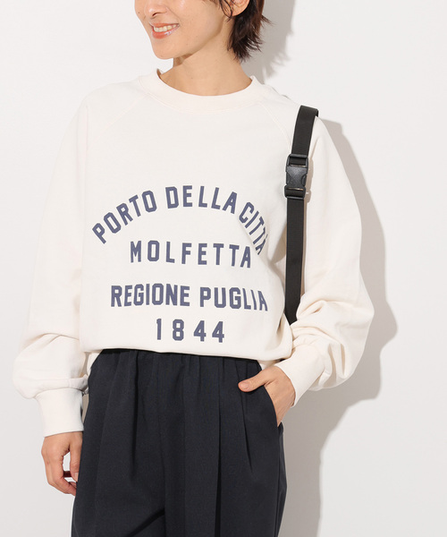 JOURNAL STANDARD relume（ジャーナルスタンダード　レリューム）の「《追加》ラグランスリーブロゴスウェット1844（スウェット・レディース・アイボリー/ブルー/グレー・FREE）」の2枚目の写真