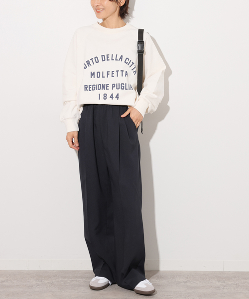 JOURNAL STANDARD relume（ジャーナルスタンダード　レリューム）の「《追加》ラグランスリーブロゴスウェット1844（スウェット・レディース・アイボリー/ブルー/グレー・FREE）」の8枚目の写真