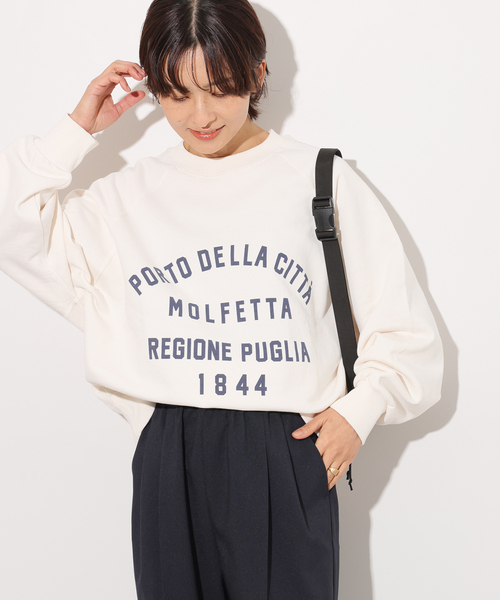 JOURNAL STANDARD relume（ジャーナルスタンダード　レリューム）の「《追加》ラグランスリーブロゴスウェット1844（スウェット・レディース・アイボリー/ブルー/グレー・FREE）」の13枚目の写真